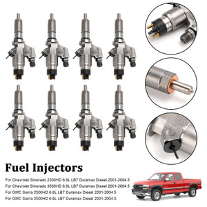 8PCS Fuel Injectors 0445120008 Fit Duramax Fit Chevy Silverado 2001-2004.5