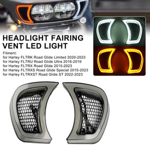 Headlight Fairing Vent LED Light For Road Glide Special FLTRXS 2015-23 Plug Play