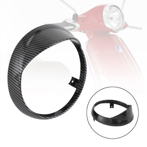Front Headlight Guard Cover Grille Carbon Fit For Vespa Primavera 125 150 14-21