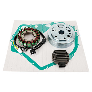 Flywheel Rotor + Stator + Regulator + Gasket For Suzuki LT-F 400 Eiger 2002-2007