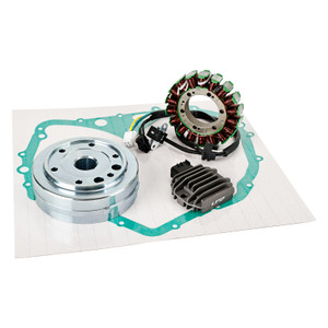 Flywheel Rotor + Stator + Regulator + Gasket For Suzuki LT-F 400 Eiger 2002-2007