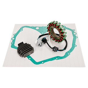 Magneto Stator + Voltage Rectifier + Gasket For Suzuki LTF 400F King Quad 08-09