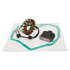 Magneto Stator + Voltage Rectifier + Gasket For Suzuki LTF 400F King Quad 00-17