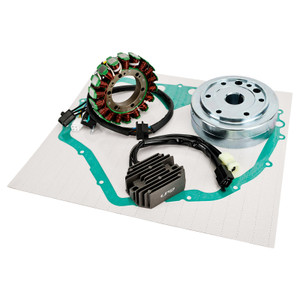 Flywheel Rotor + Stator + Regulator + Gasket For Arctic Cat 400 Manual 2003-2008