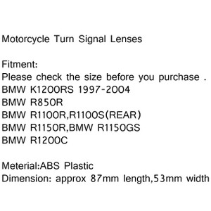 Front Turn Signals Light Lenses BMW K1200RS 1997-2004 R1150R R1150GS R1200C Black Generic