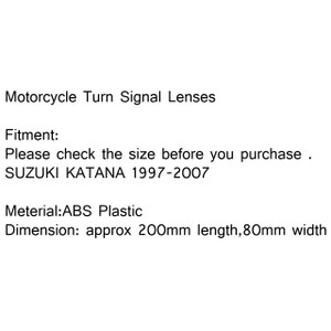 Front Turn Signals Lights Lens SUZUKI Katana 1997-2007 (GSXF) without Bulbs Clear Generic
