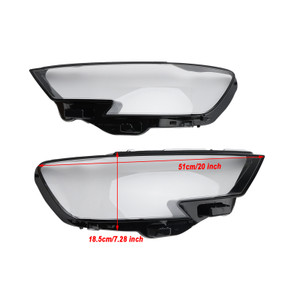 Left +Right Headlight Lens Plastic Cover Shell 8V0941783 84 For Audi A3 17-2020