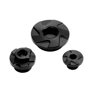 Black Billet Engine Plug Kit For Kawasaki KX250 KX250F KX450 KX450F 2009-2020