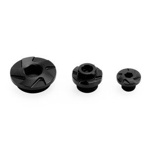 Black Billet Engine Plug Kit For Kawasaki KX250 KX250F KX450 KX450F 2009-2020