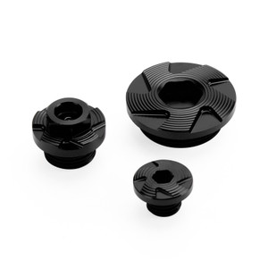 Black Billet Engine Plug Kit For Kawasaki KX250 KX250F KX450 KX450F 2009-2020