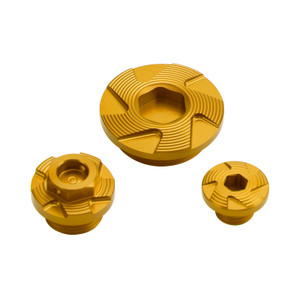 Gold Billet Engine Plug Kit For Kawasaki KX250 KX250F KX450 KX450F 2009-2020