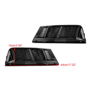 Front Fog Light Grill Lower Bumper Grille Chrome Fit AUDI A4 B9 2016-2018