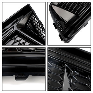 Front Fog Light Grill Lower Bumper Grille Chrome Fit AUDI A4 B9 2016-2018