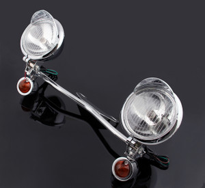 Driving Passing Turn Signal Spot Light Bar Universal Honda Yamaha Suzuki Kawasaki cruisers