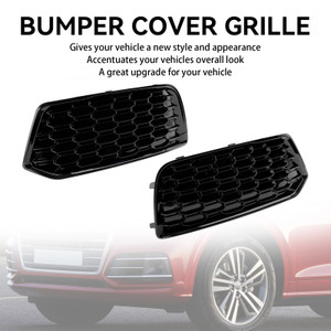 2PCS Front Bumper Cover Grille Grill Bezel Insert Fit Audi Q5 2018-2022 Mesh