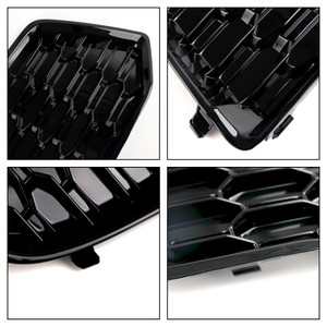 2PCS Front Bumper Cover Grille Grill Bezel Insert Fit Audi Q5 2018-2022 Mesh