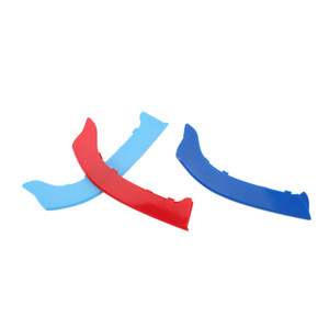 Tri-Colour Front Grille Grill Cover Strips Clip Trim for BMW 3 Series 2009-2012
