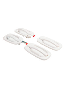 4PCS Exterior White Painted Door Handle Set For Silverado 1999-2007
