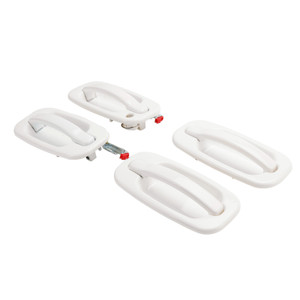4PCS Exterior White Painted Door Handle Set For Silverado 1999-2007