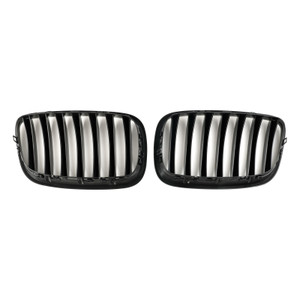 Front Bumper Kidney Grille Grill Fit BMW X5 E70 X6 E71 2007-2013 Gloss Black