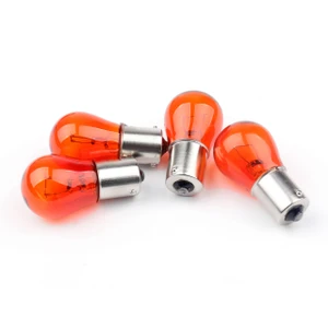 4PCs Turn Signal Light Lens Cover + Bulbs For Harley XL 883 48 Sportster, Gunmetal