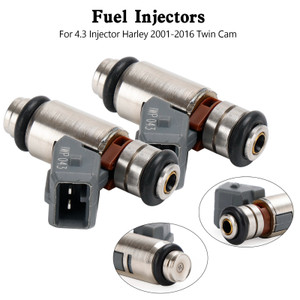 2PCS Fuel Injector 27609-01B For 4.3 Injector Harley 2001-2016 Twin Cam