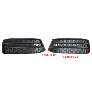 2PCS Front Bumper Fog Light Cover Grill Grille Fit Audi A1 8X 2015-2018