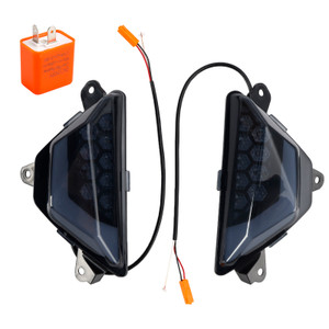LED Front Turn Signal Light For KAWASAKI NINJA 300 400 650 ZX-6R ZX-4RR 2013+ Black