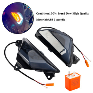 LED Front Turn Signal Light For KAWASAKI NINJA 300 400 650 ZX-6R ZX-4RR 2013+ Black