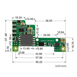 Raspberry Pi POE Expansion Board Module Supports Raspberry Pi 3B+/4B with Fan