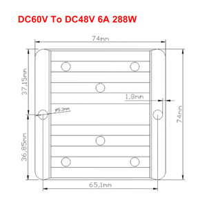 DC/DC Buck Step-Down Module 60V to 48V 6A Power Supply Converter Regulator