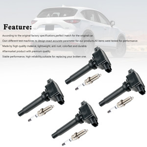 4x Ignition Coils+Spark Plugs UF656 For Mazda CX-5 2.0/2.5L 3 6 GT 2012-2020