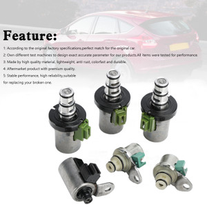6PCS 4F27E Transmission Solenoid Shift 2 PWM 3 EPC 1 For Ford Focus Fiesta Generic
