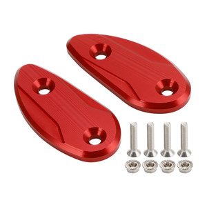 CNC Red Mirror Block Off Plates For Honda CBR 1000 RR CBR1000RR 2008-2023