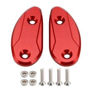 CNC Red Mirror Block Off Plates For Honda CBR 1000 RR CBR1000RR 2008-2023