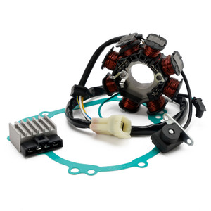 Generator Stator Regulator & Gasket For Kawasaki Wind 125 BR 125 BR125-B2 2005