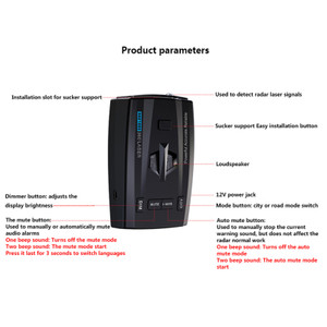 RAD1000 360??Laser Electronic Dog Car Mobile Speed Radar Speed Measuring Detector