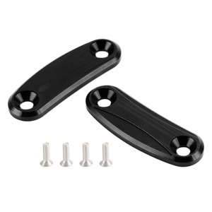 Black mirror delete blanking block off plates fits Kawasaki ZX-10R 2011-2015 Generic