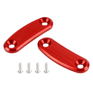Red mirror delete blanking block off plates fits Kawasaki ZX-10R 2016-2023