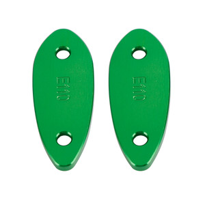 Green mirror delete blanking block off plates fits Kawasaki ZX-6R ZX6R 2009-2012