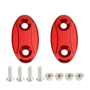 Red mirror delete blanking block off plates fits Kawasaki ZX-6R ZX6R 2003-2004