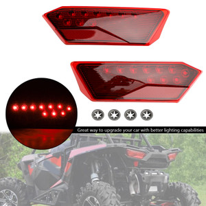 2412341 2412342 LED Tail Lights For Polaris RZR Turbo 1000 XP 900 S 2014-2019 Red Generic