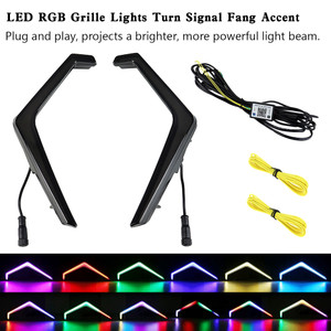 LED RGB Grille Lights Turn Signal Fang Accent For Polaris RZR XP 1000 Turbo 2019-22
