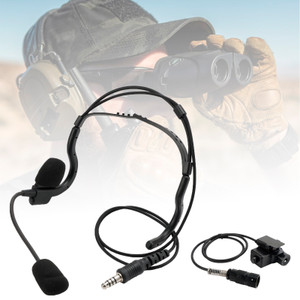 7.1-C8 Rear Mount Big Plug Tactical Headset For AN/PRC-152 AN/PRC-148 U329 Radio