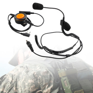 7.1-C8 Rear Mount Big Plug Tactical Headset For Kenwood TK-208 TK-220 TK-240