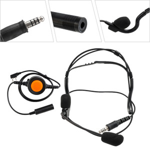 7.1-C8 Rear Mount Big Plug Tactical Headset For Kenwood TK-208 TK-220 TK-240