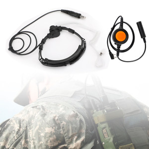7.1mm Big Plug Tactical Throat Headset For Kenwood TK-208 TK-220 TK-240 TK-248