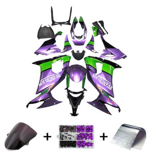 2008-2010 Kawasaki ZX10R Injection Fairing Kit Bodywork Plastic ABS#124 Amotopart Fairing