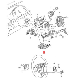 Steering Wheel Module Multifunction Cruise Control 1K0953549CH For VW Golf 6