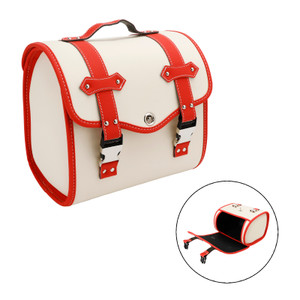 Quick Release Side Saddlebag Tool Bag Luggage Pouch Storage White For Motorbike